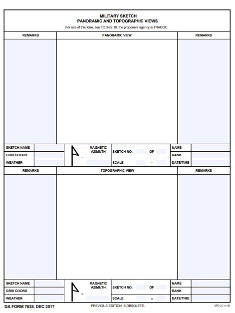 DA Form 7638 form preview