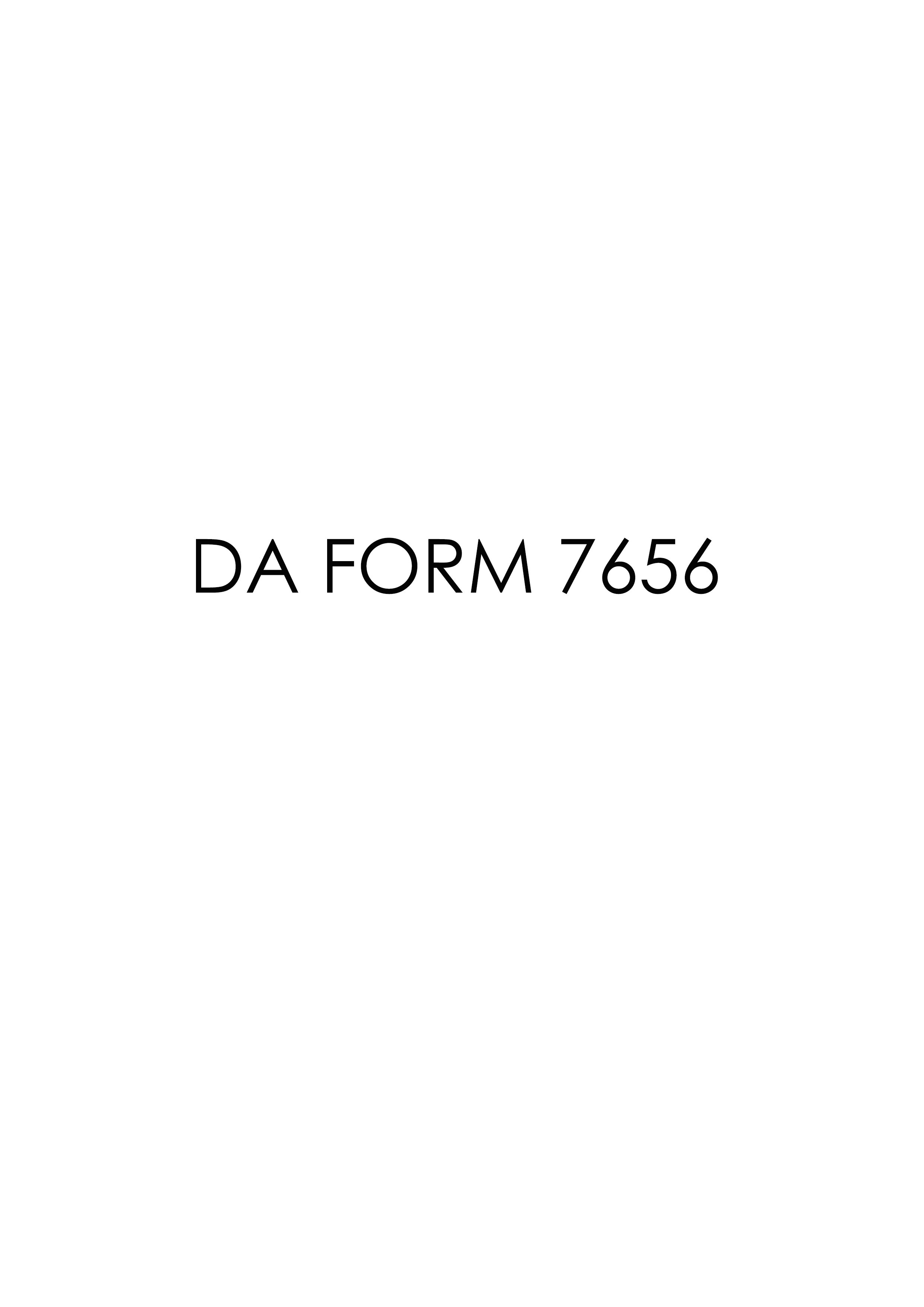 DA Form 7656 form preview