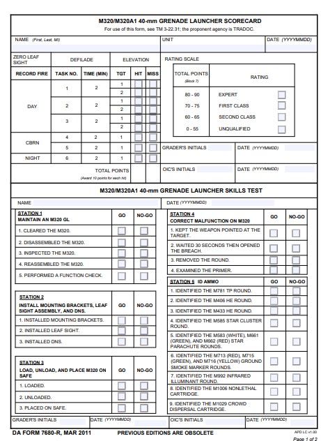 DA Form 7680-R form preview