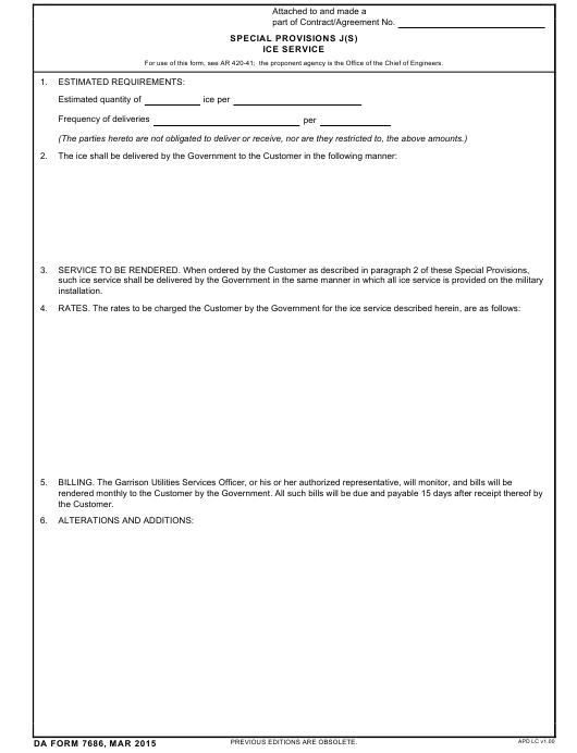 DA Form 7686 form preview