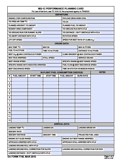 DA Form 7740 form preview