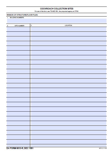 DA Form 8013-R form preview