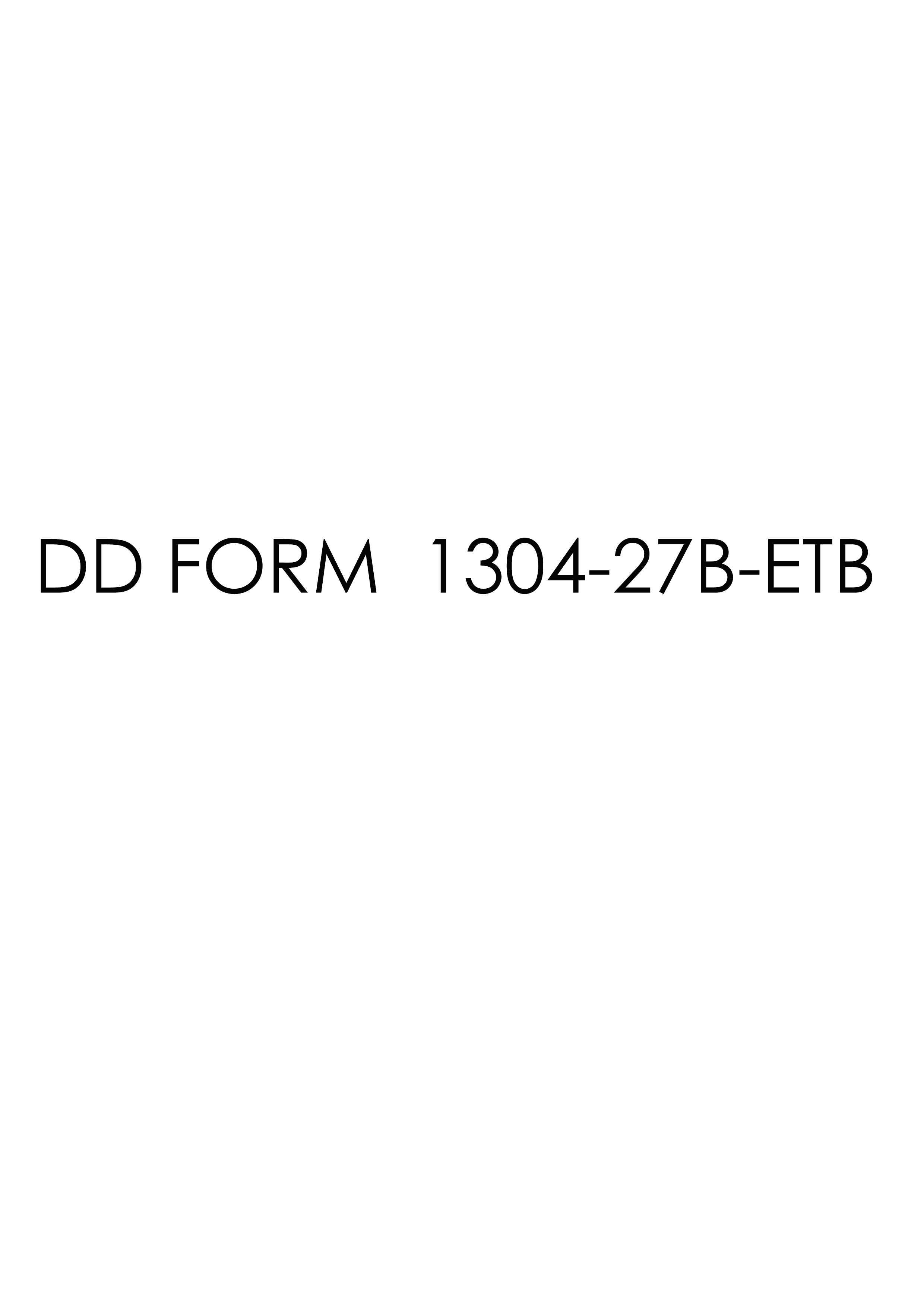 DD Form 1304-27B-ETB form preview