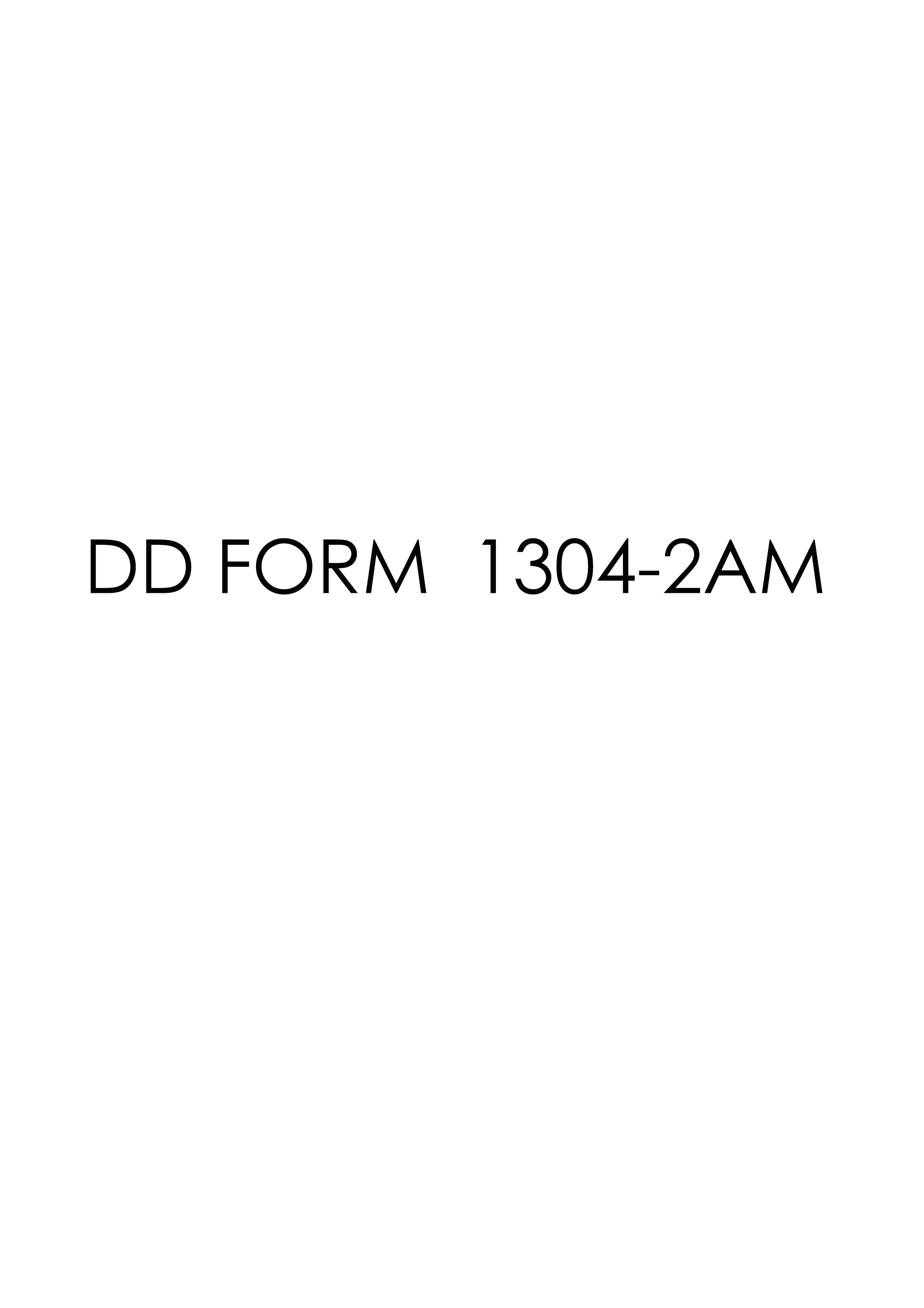 DD Form 1304-2AM form preview