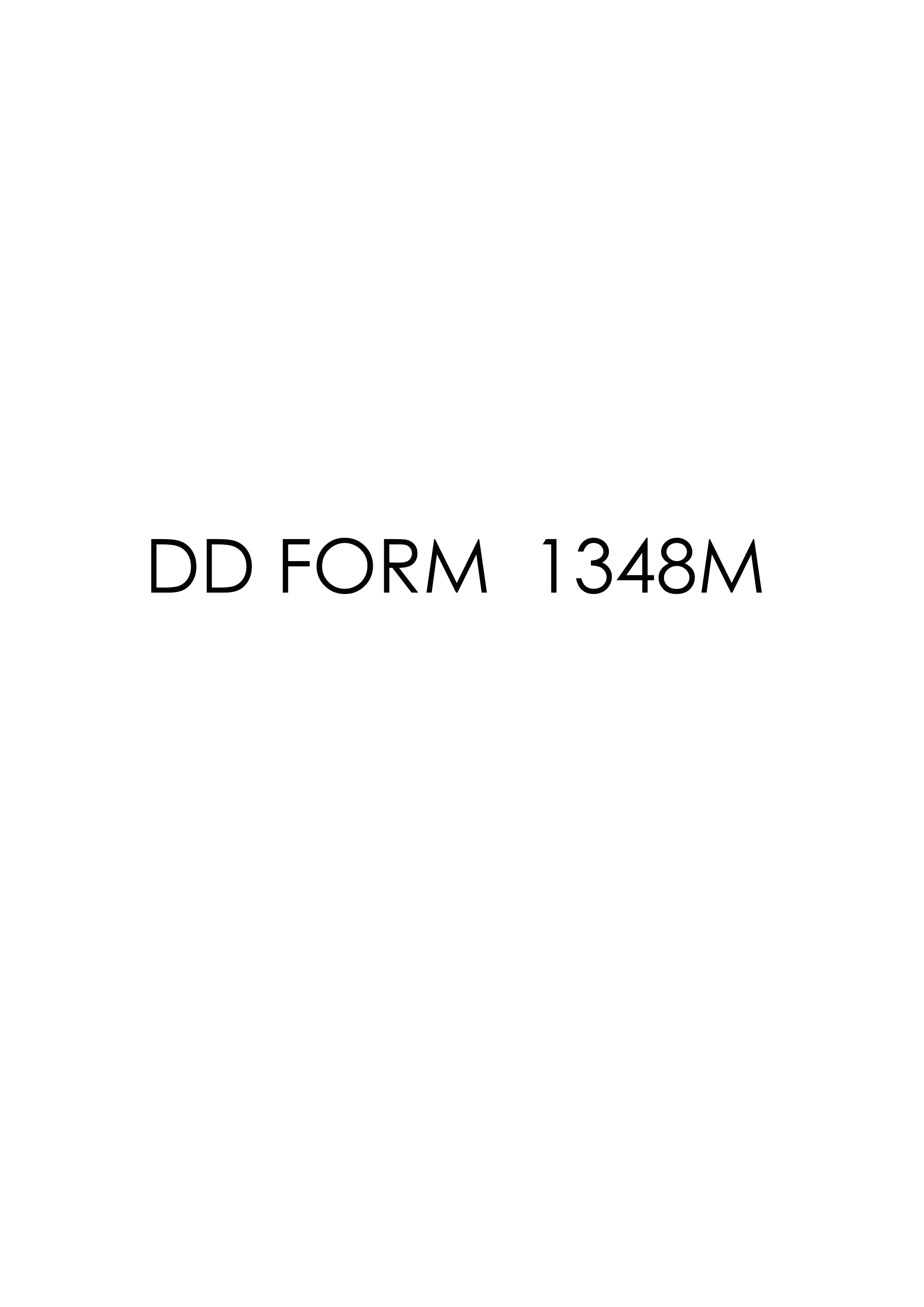DD Form 1348M form preview