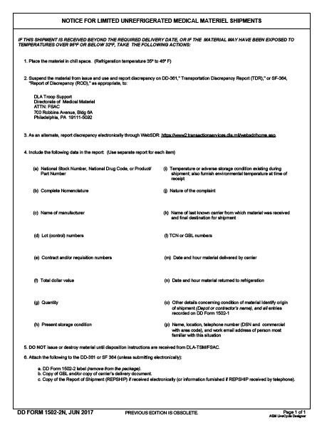 DD Form 1502-2N form preview