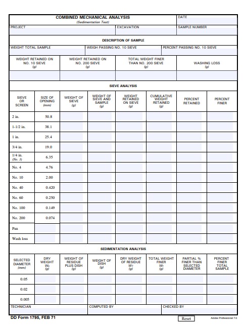 DD Form 1795 form preview