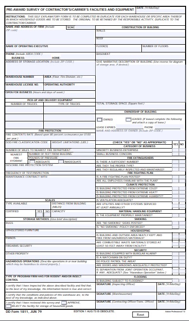 DD Form 1811 form preview