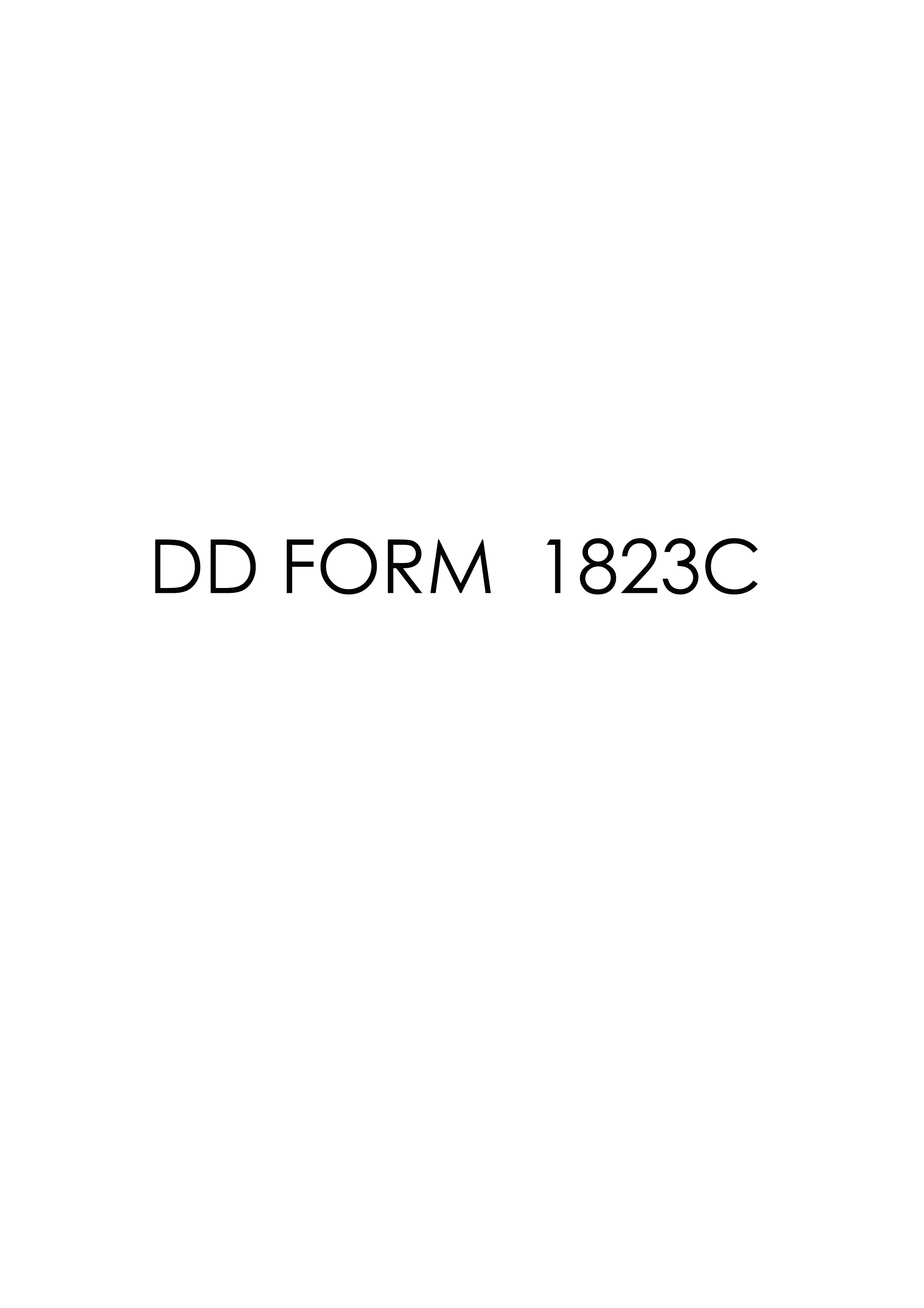 DD Form 1823C form preview