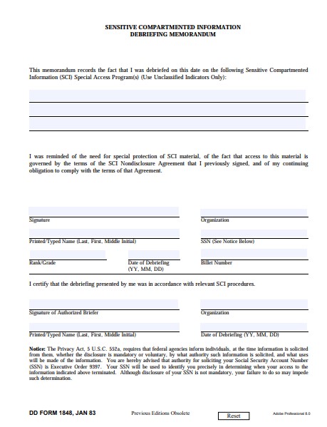DD Form 1848 form preview