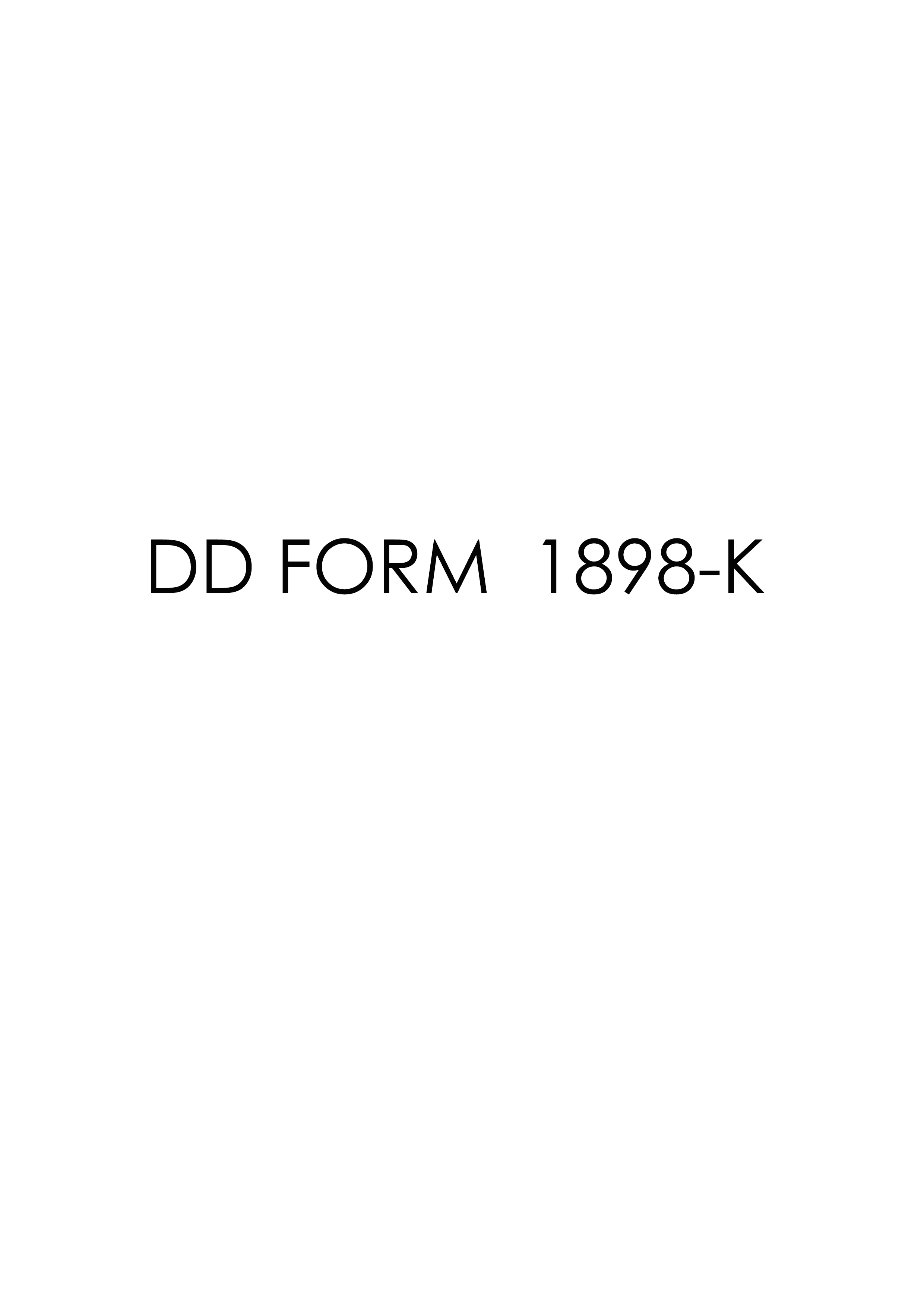 DD Form 1898-K form preview