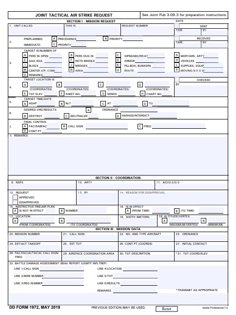 DD Form 1972 form preview