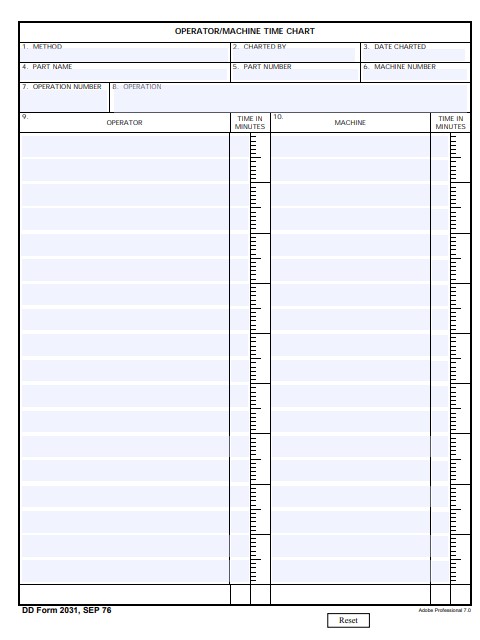 DD Form 2031 form preview