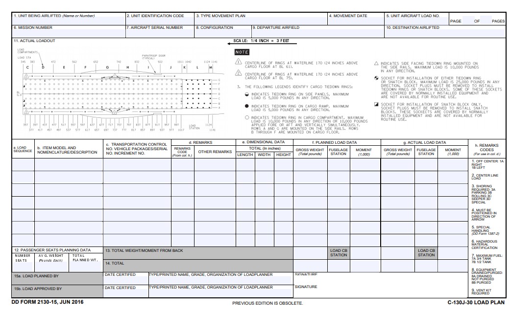 DD Form 2130-15 form preview