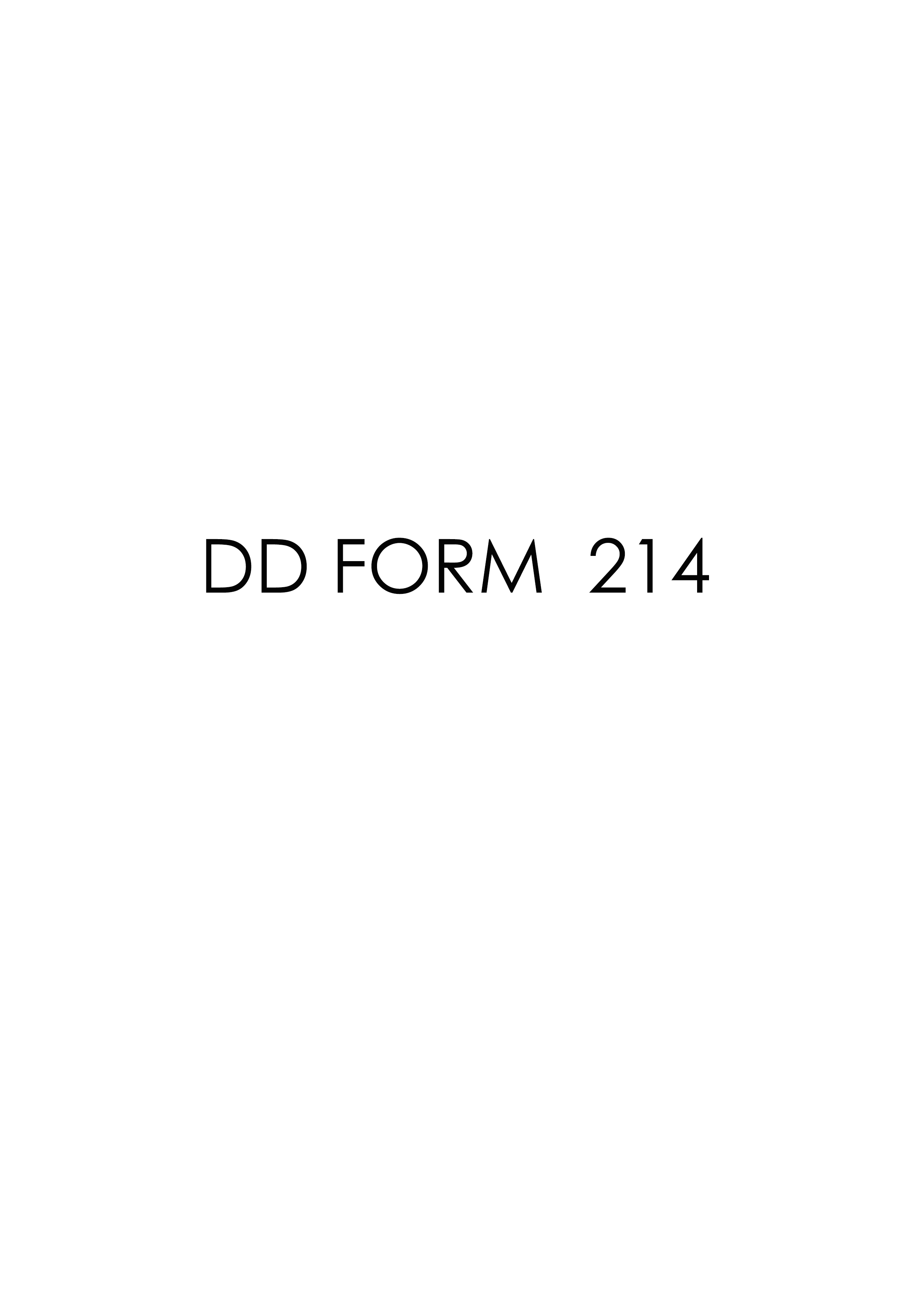 DD Form 214 form preview