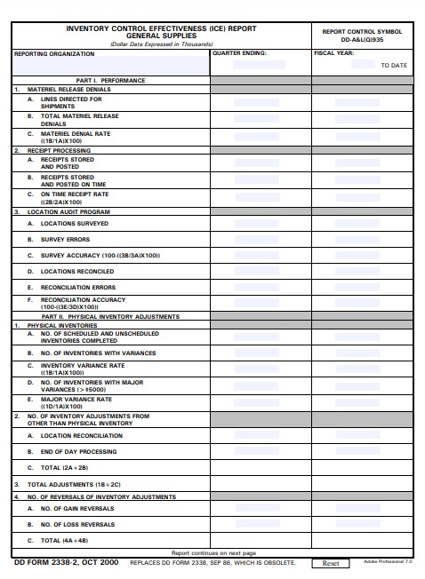 DD Form 2338-2 form preview