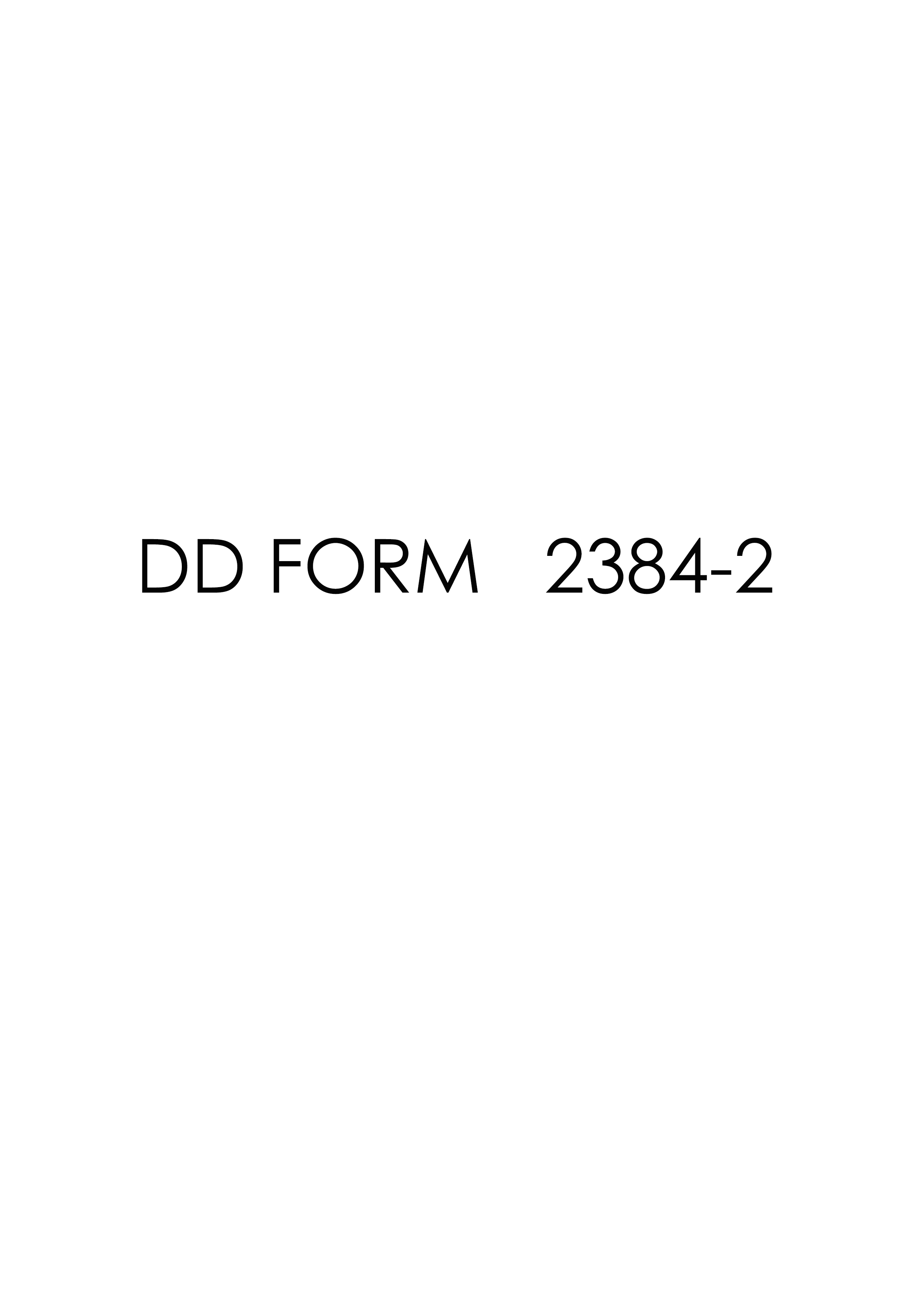 DD Form 2384-2 form preview