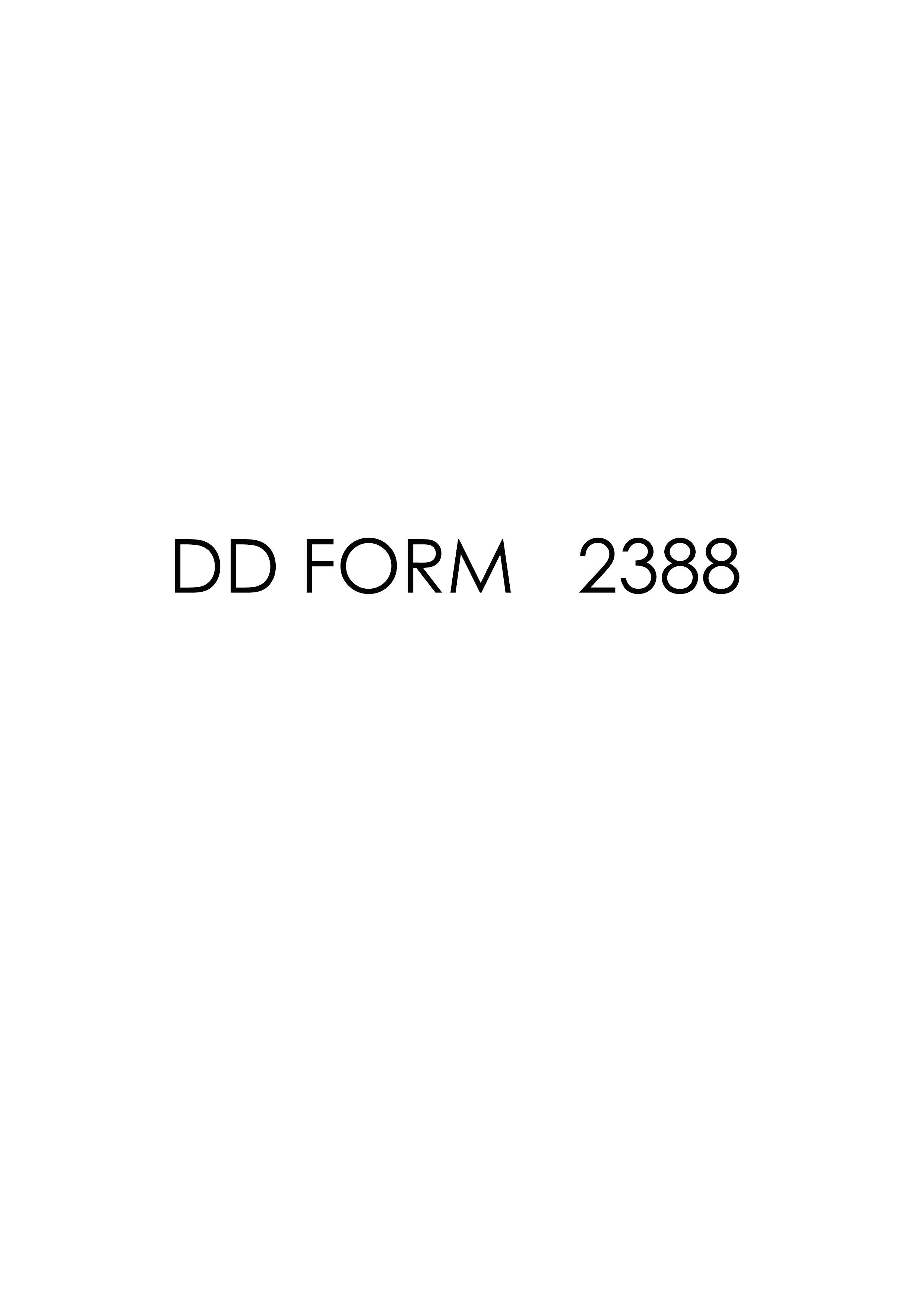 DD Form 2388 form preview
