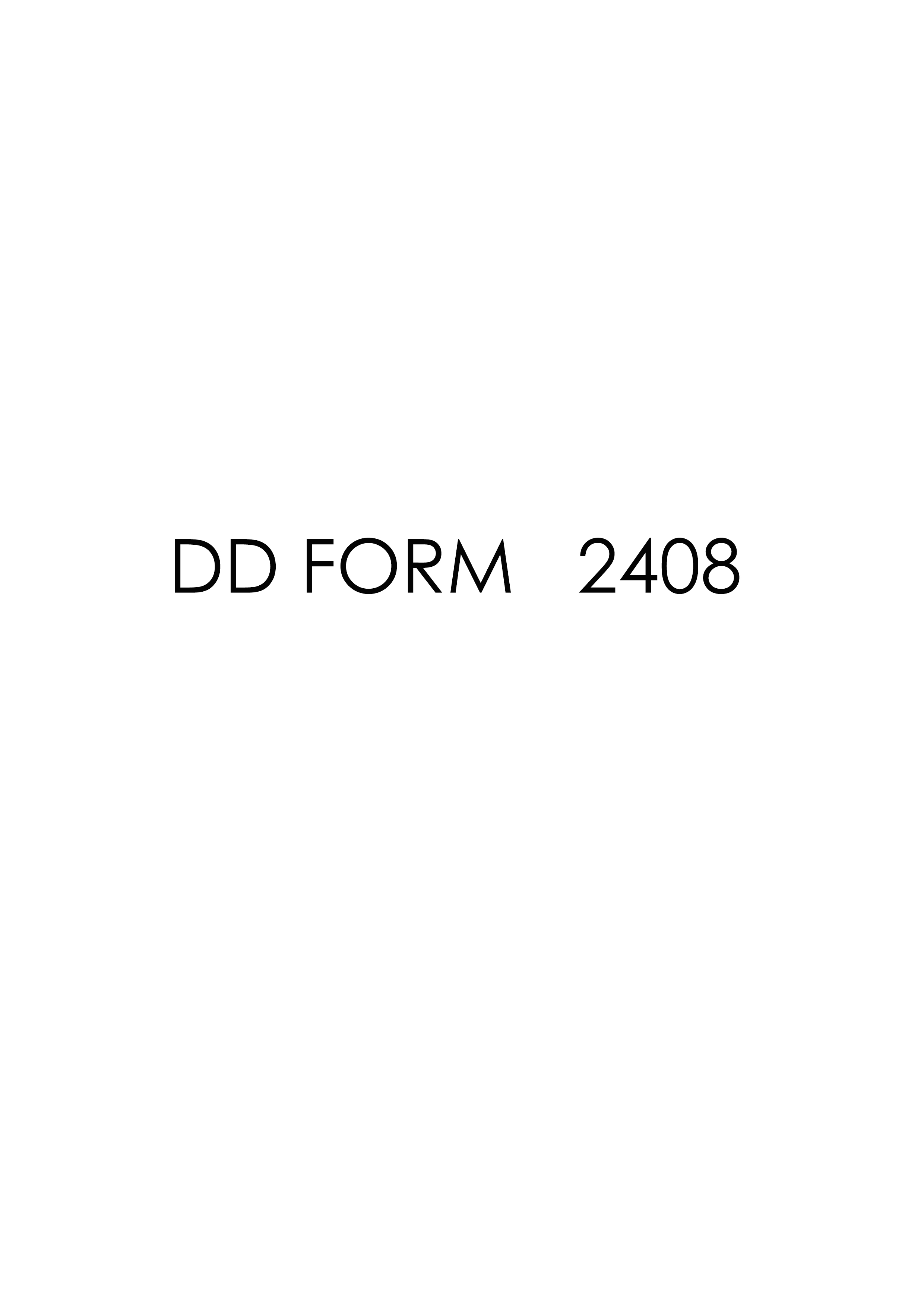DD Form 2408 form preview