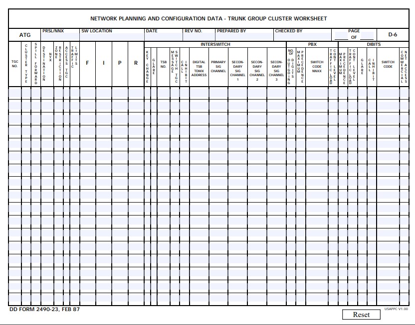 DD Form 2490-23 form preview