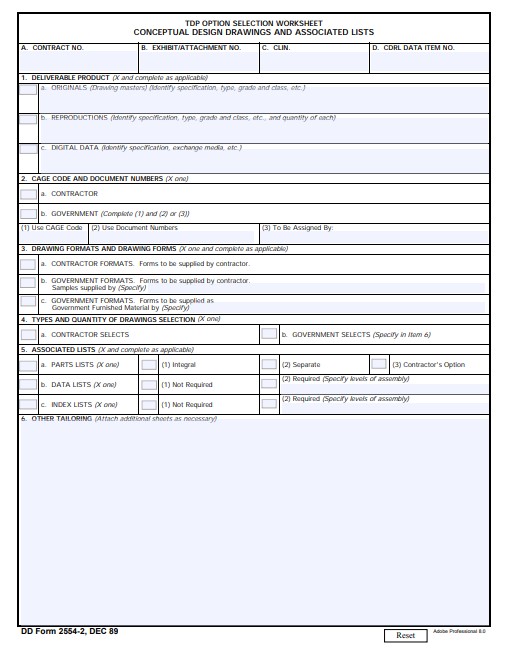 DD Form 2554-2 form preview