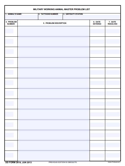 DD Form 2619 form preview