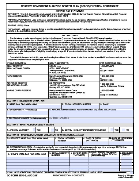 DD Form 2656-5 form preview