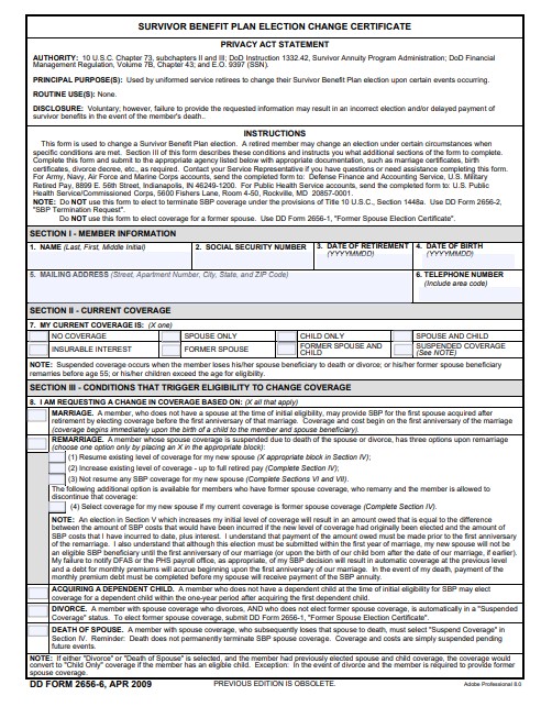 DD Form 2656-6 form preview