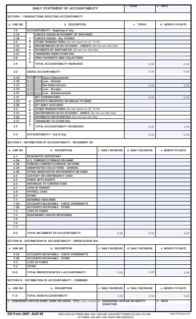 DD Form 2657 form preview