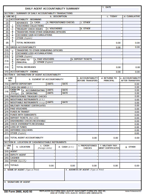 DD Form 2665 form preview