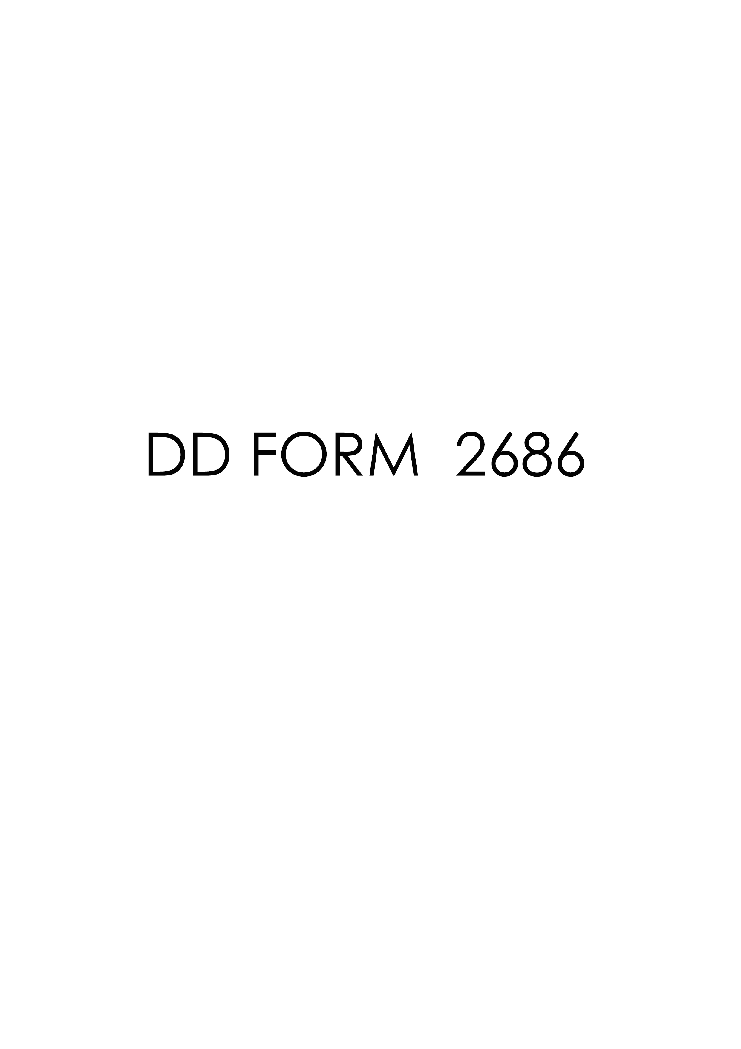 DD Form 2686 form preview