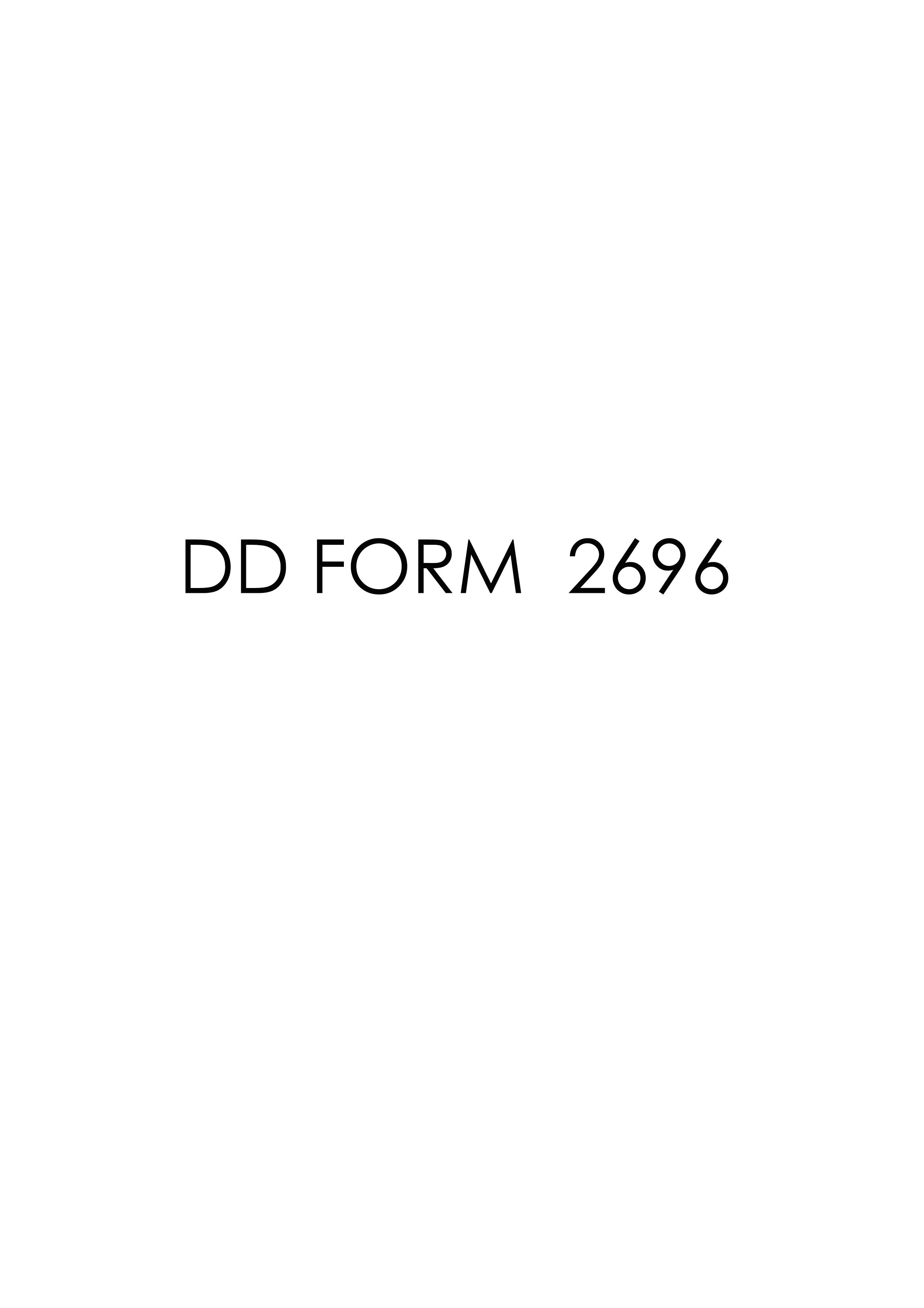 DD Form 2696 form preview