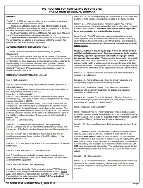 DD Form 2792 form preview