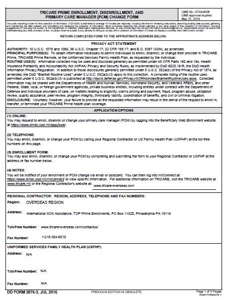 DD Form 2876-3 form preview