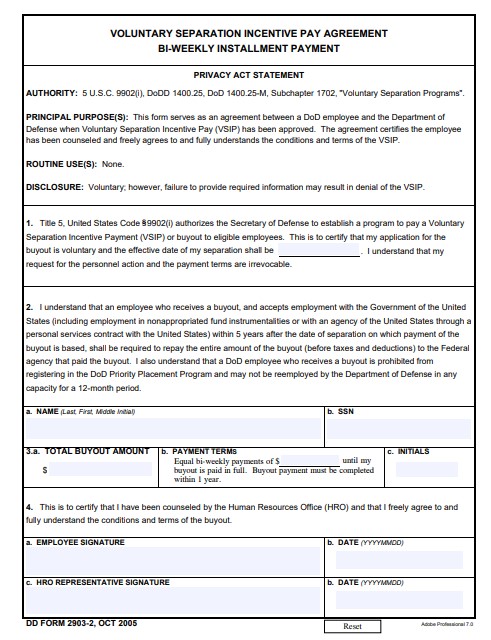 DD Form 2903-2 form preview