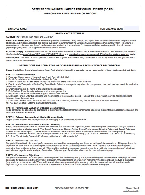 DD Form 2906D form preview