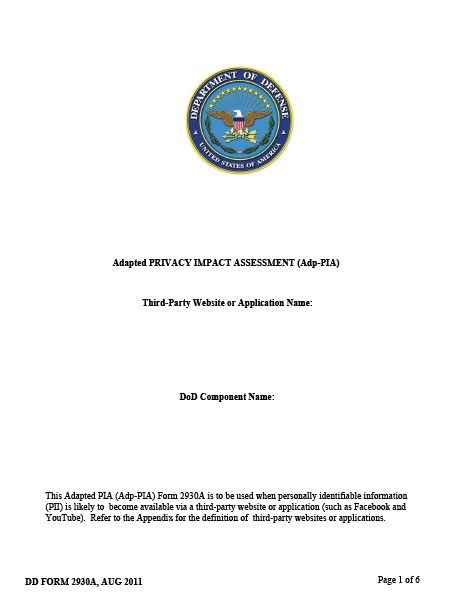 DD Form 2930A form preview