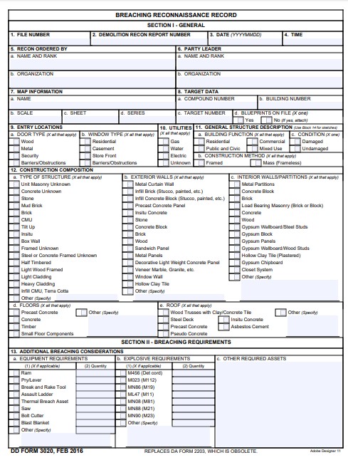 DD Form 3020 form preview