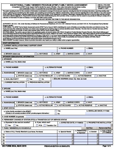 DD Form 3054 form preview