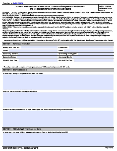 DD Form 3067-13 form preview