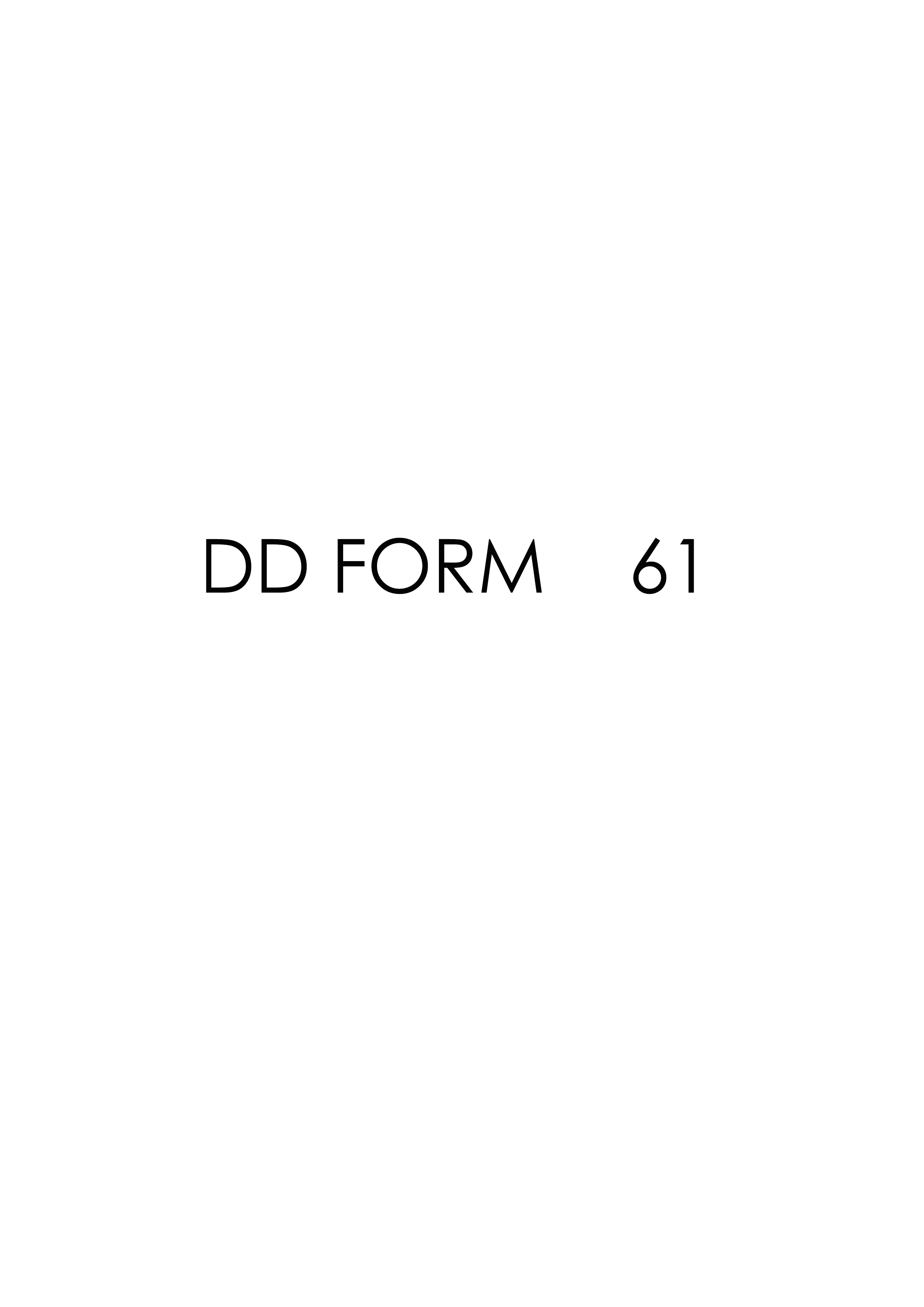 DD Form 61 form preview